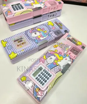 Fancy Pencil Box With Calculator for Kids