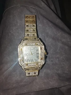  Luxury Gold-Tone Iced-Out Men’s Watch