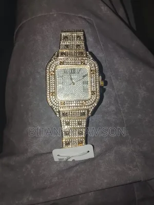  Luxury Gold-Tone Iced-Out Men’s Watch