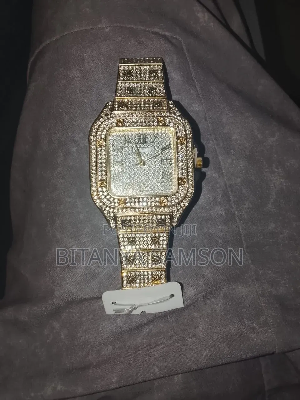  Luxury Gold-Tone Iced-Out Men’s Watch