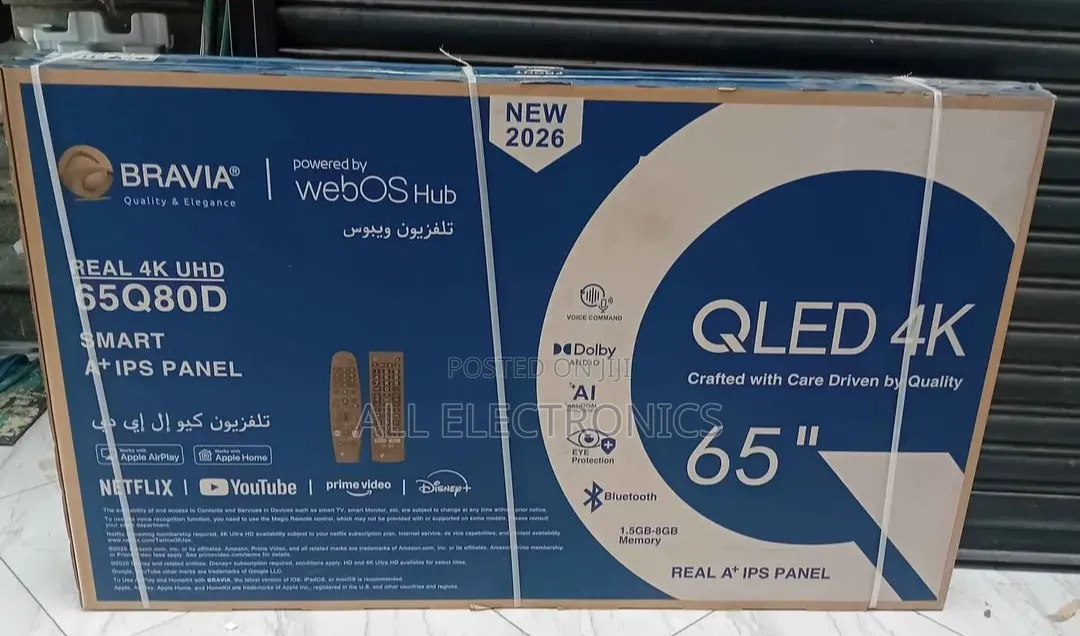 65''qled Sony Bravia Webos Hub Frameless TV