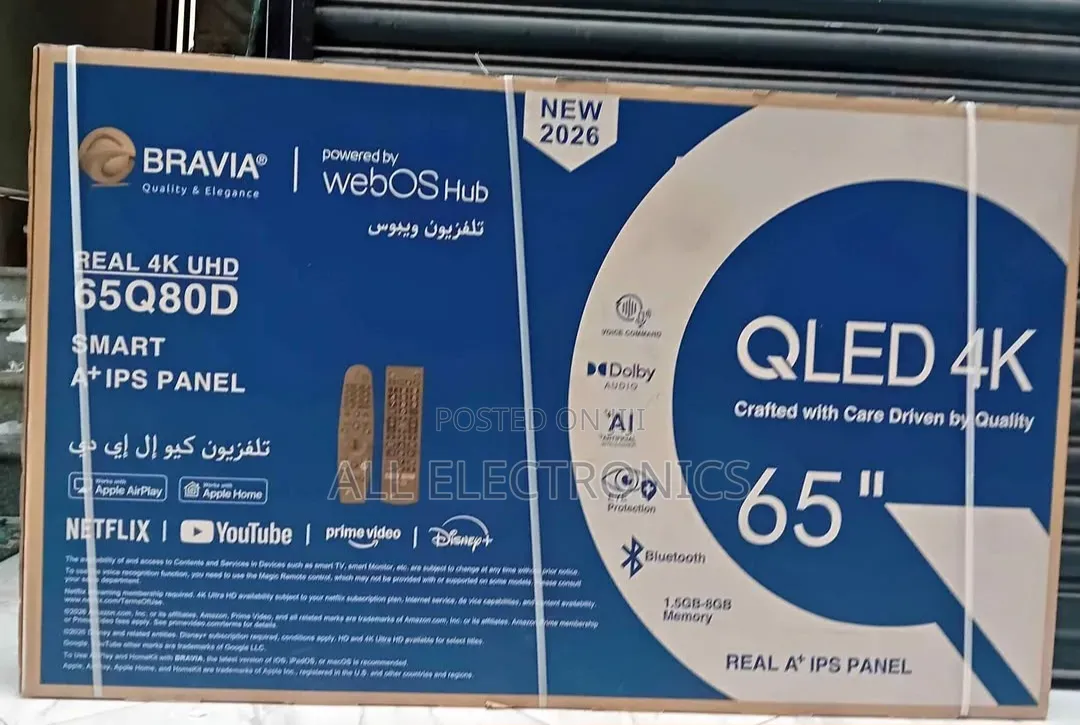 65''qled Sony Bravia Webos Hub Frameless TV