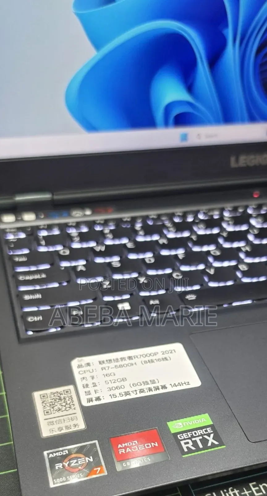 New Laptop Lenovo Legion 5 16GB AMD Ryzen 7 SSD 512GB