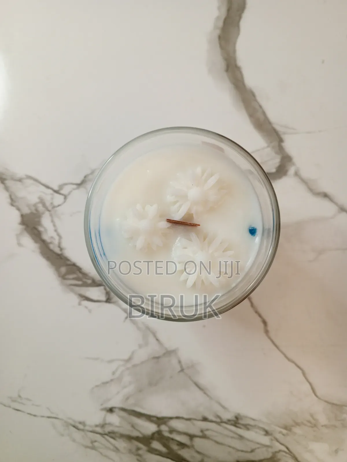 Handmade Luxury Glass Candle (ሻማ)| Wooden Wick | Elegant Home Decor