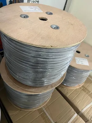 Gray CAT6A UTP Network Cable.