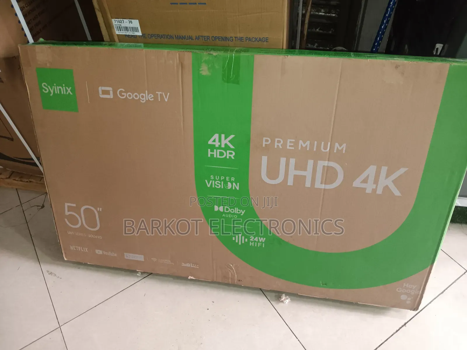 Syinix Smart Qled Googel TV 50 Inch Andraid Framless Isecrin 2026mo