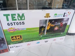 Tev Smart TV 65 Inch Andraid Doubel Gelass Secrin Adis 2026 Quality