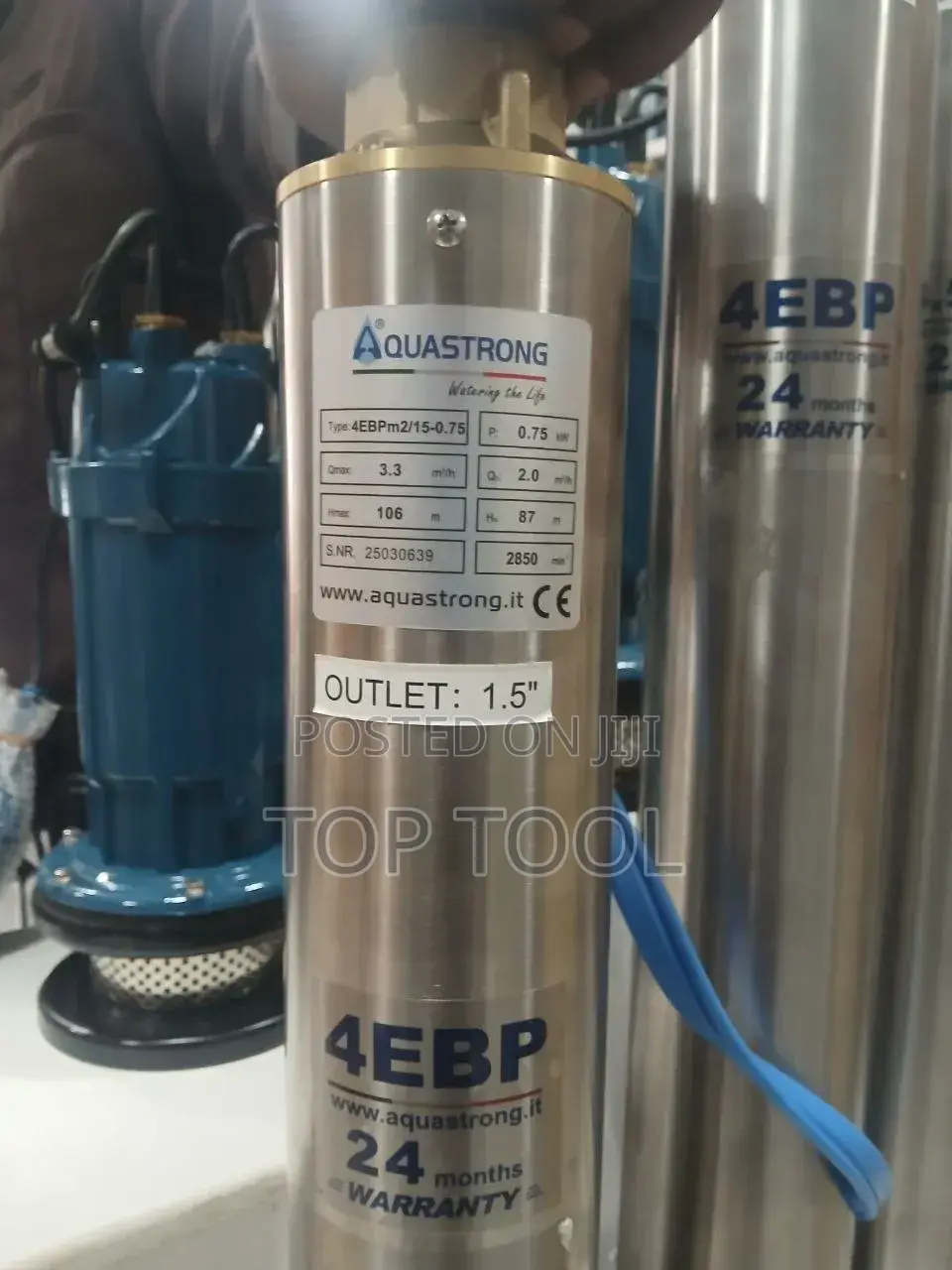 Aquastrong 4EBPm2/21-1.1 Deep-Well Submersible Borehole Water Pump