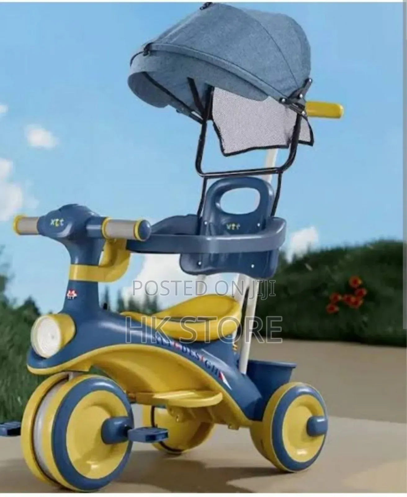 Baby Musical Tricycle With Parent Handle