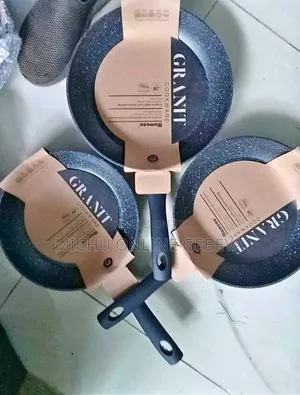 Momcoc 3Pcs ኳሊቲ ሴራሚክ መጥበሻዎች Fry Pan Set/ Free Delivery
