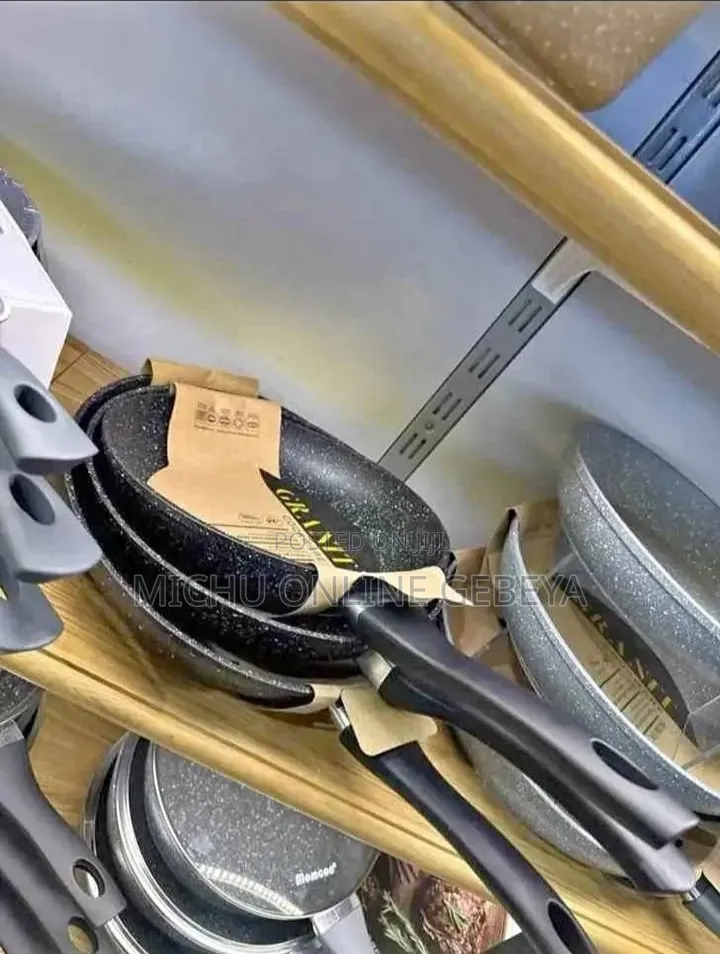Momcoc 3Pcs ኳሊቲ ሴራሚክ መጥበሻዎች Fry Pan Set/ Free Delivery