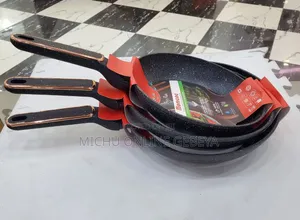 Momcoc 3Pcs ኳሊቲ ሴራሚክ መጥበሻዎች Fry Pan Set/ Free Delivery