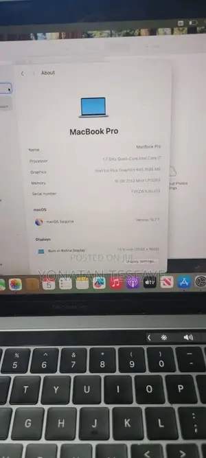 New Laptop Apple MacBook Pro 2019 16GB Intel Core i5 SSD 512GB