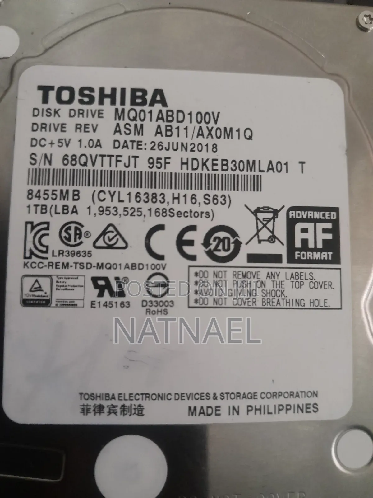 Toshiba Diskdrive