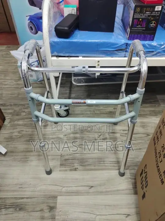 Walker=Walking Frame Has Heavy Duty Steel Construction With a Chromium