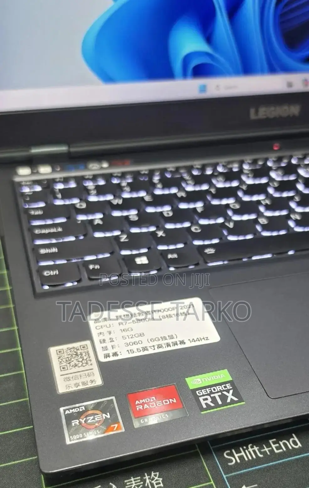 New Laptop Lenovo Legion 5 16GB AMD Ryzen 7 SSD 1T