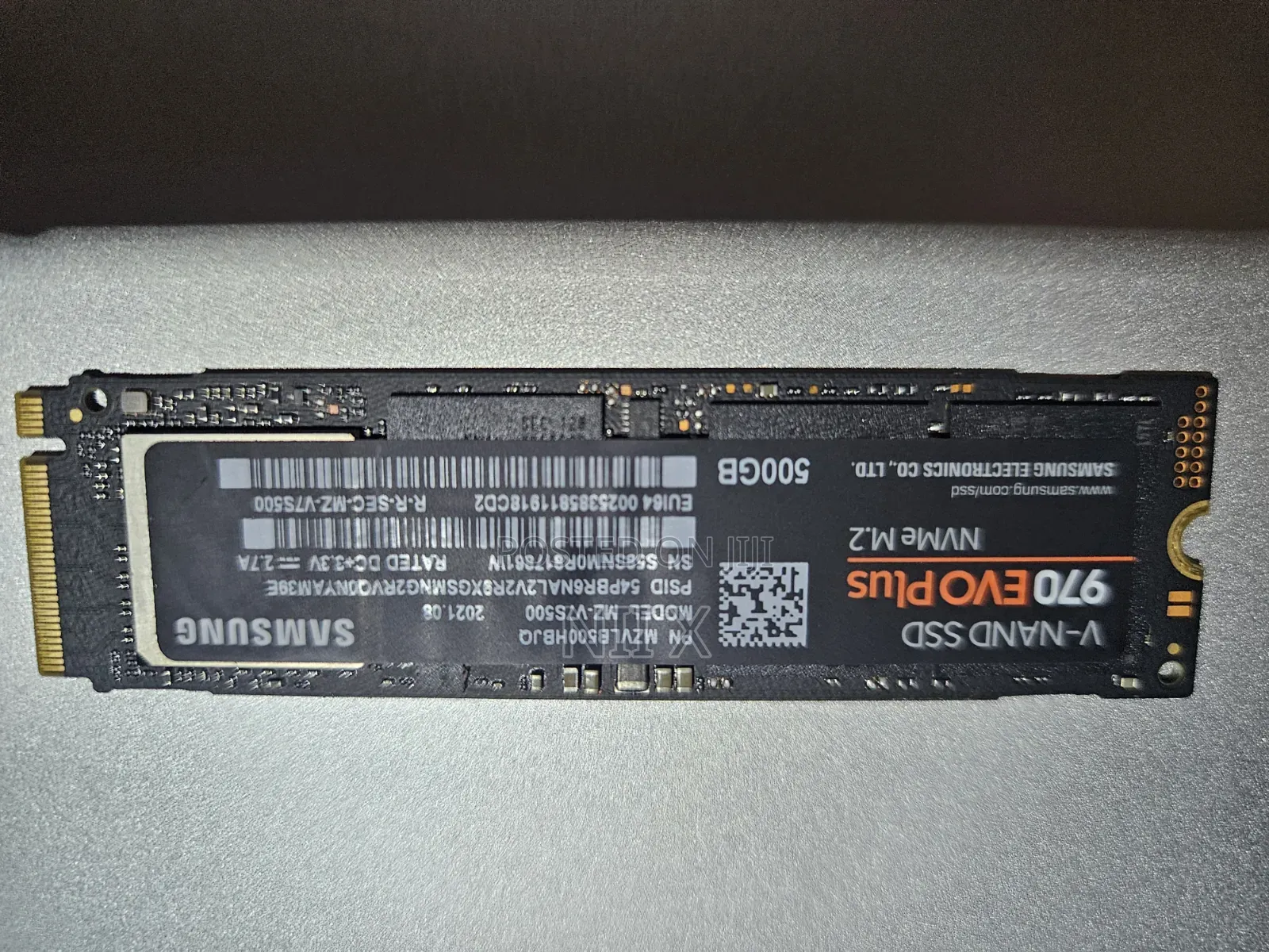 The Samsung 970 EVO Plus 500GB M.2 NVMe SSD