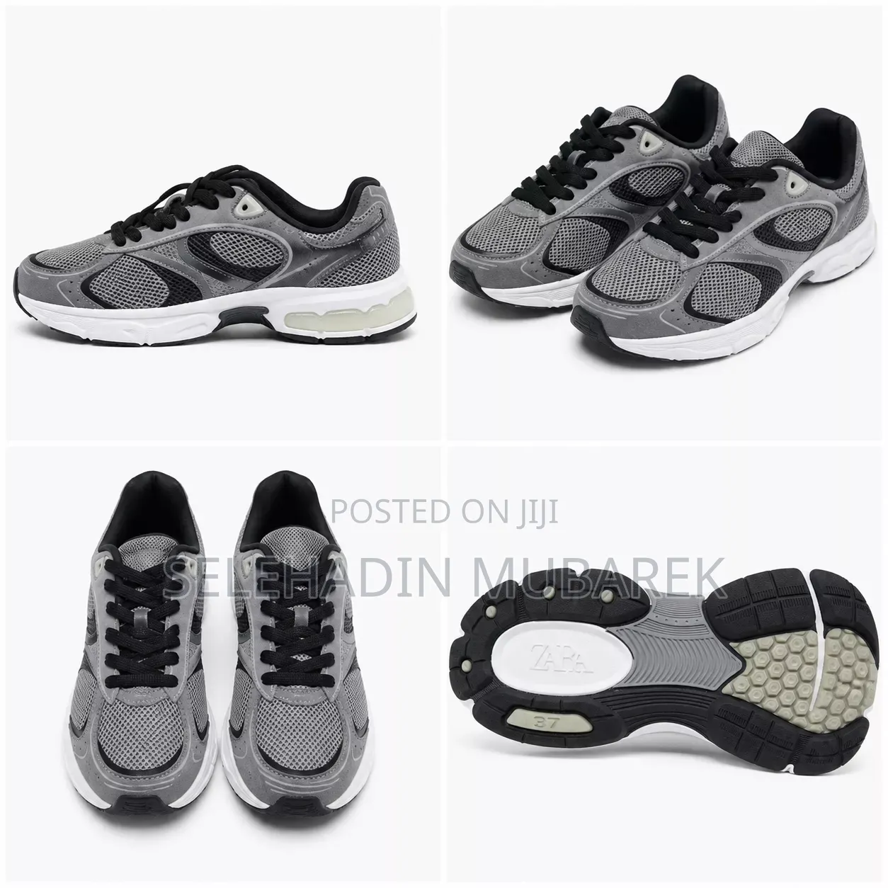 Men's Sport Shoes – Gray Black