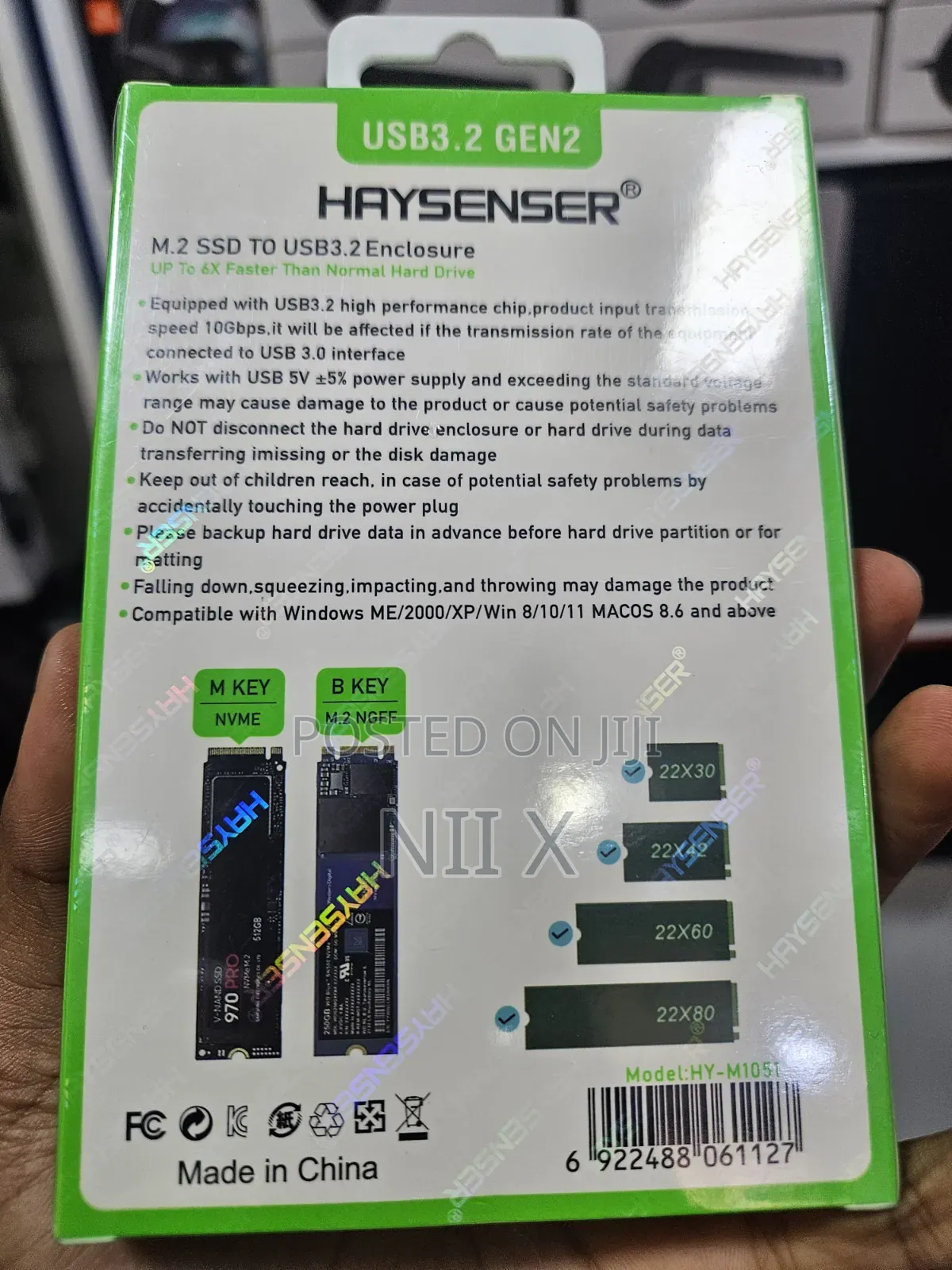Haysenser M.2 NVMe and NGFF SSD Enclosure