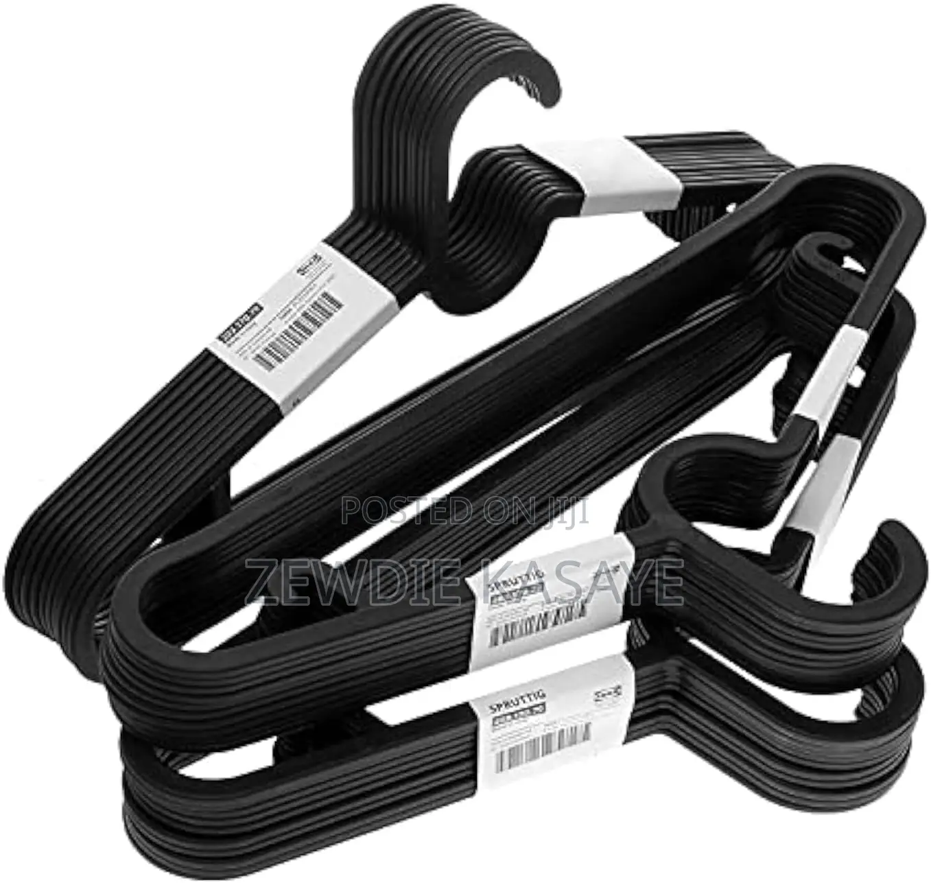 IKEA SPRUTTIG Lightweight Clothes Hangers, Plastic, SET OF 10