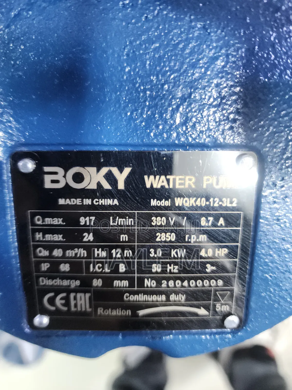 Submersible Sewage Pump 4hp