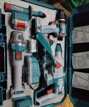Total Cordless 3-1 Set Drill Grinder Routery Hamer