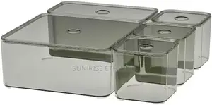IKEA VISSLAÅN Box With Lid, Set of 5, Grey for Cosmotics