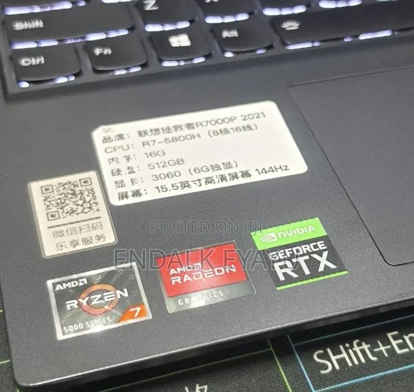 New Laptop Lenovo Legion 5 16GB AMD Ryzen 7 SSD 512GB