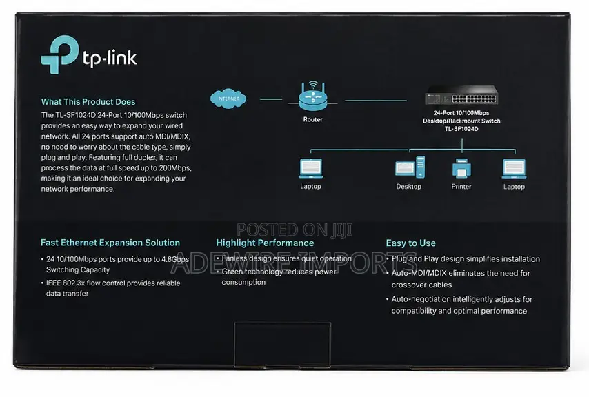 TP-Link Switch 24port9(with Vat)