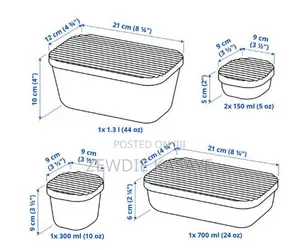 IKEA Havstobis Food Container With Lid Set of 5