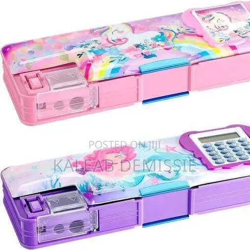 Fancy Pencil Box With Calculator for Kids School