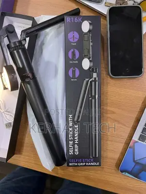 R16K All-in-One Selfie Stick Tripod With Dual Fill Lights
