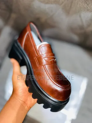 Beau Today Penny Loafers for Women Lug Sole Chunky Slip on Shoes