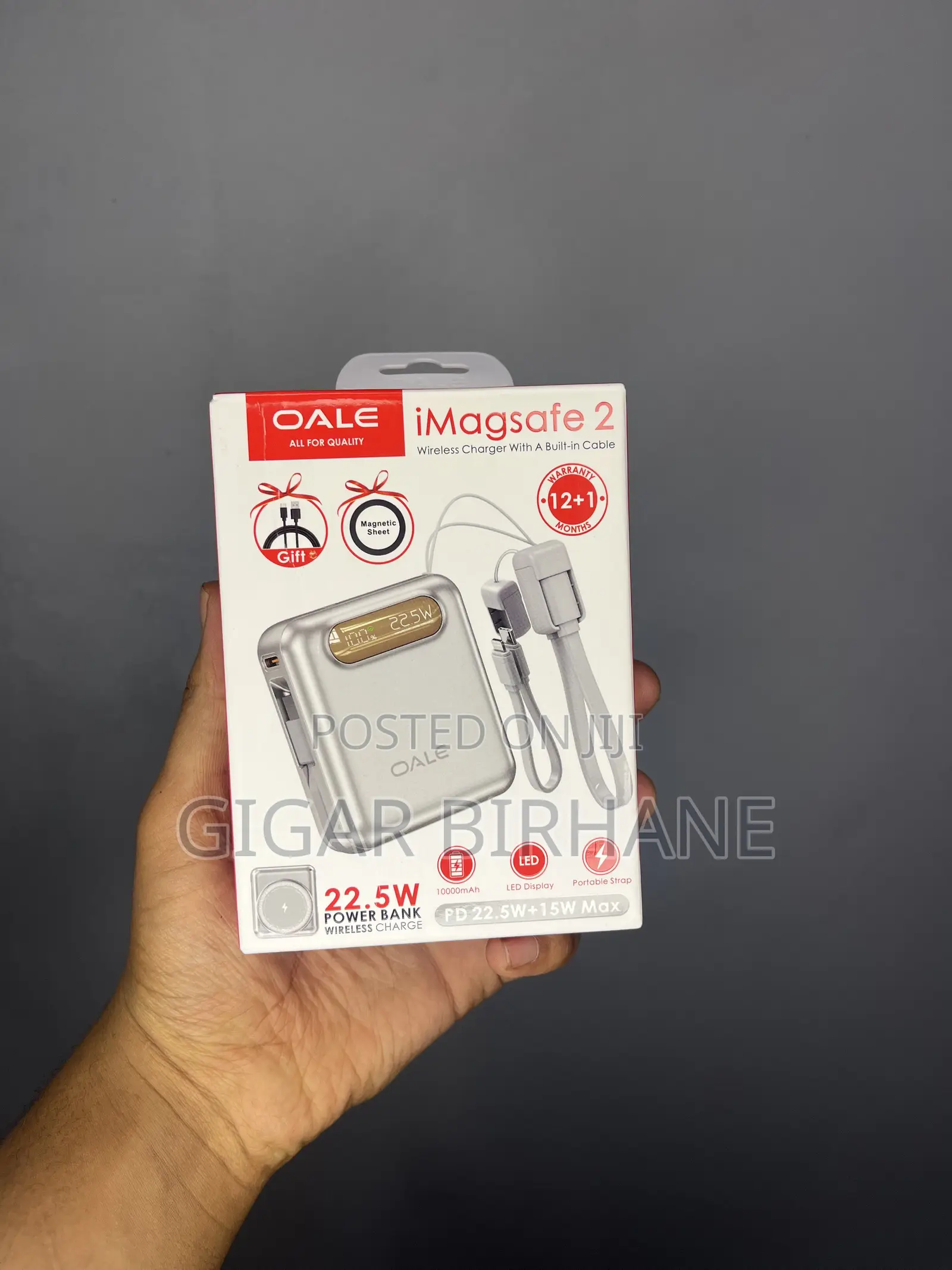 Wireless Powerbank 10,000 Mah (Oale)