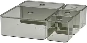 IKEA VISSLAAN Box With Lid, Set of 5 Grey