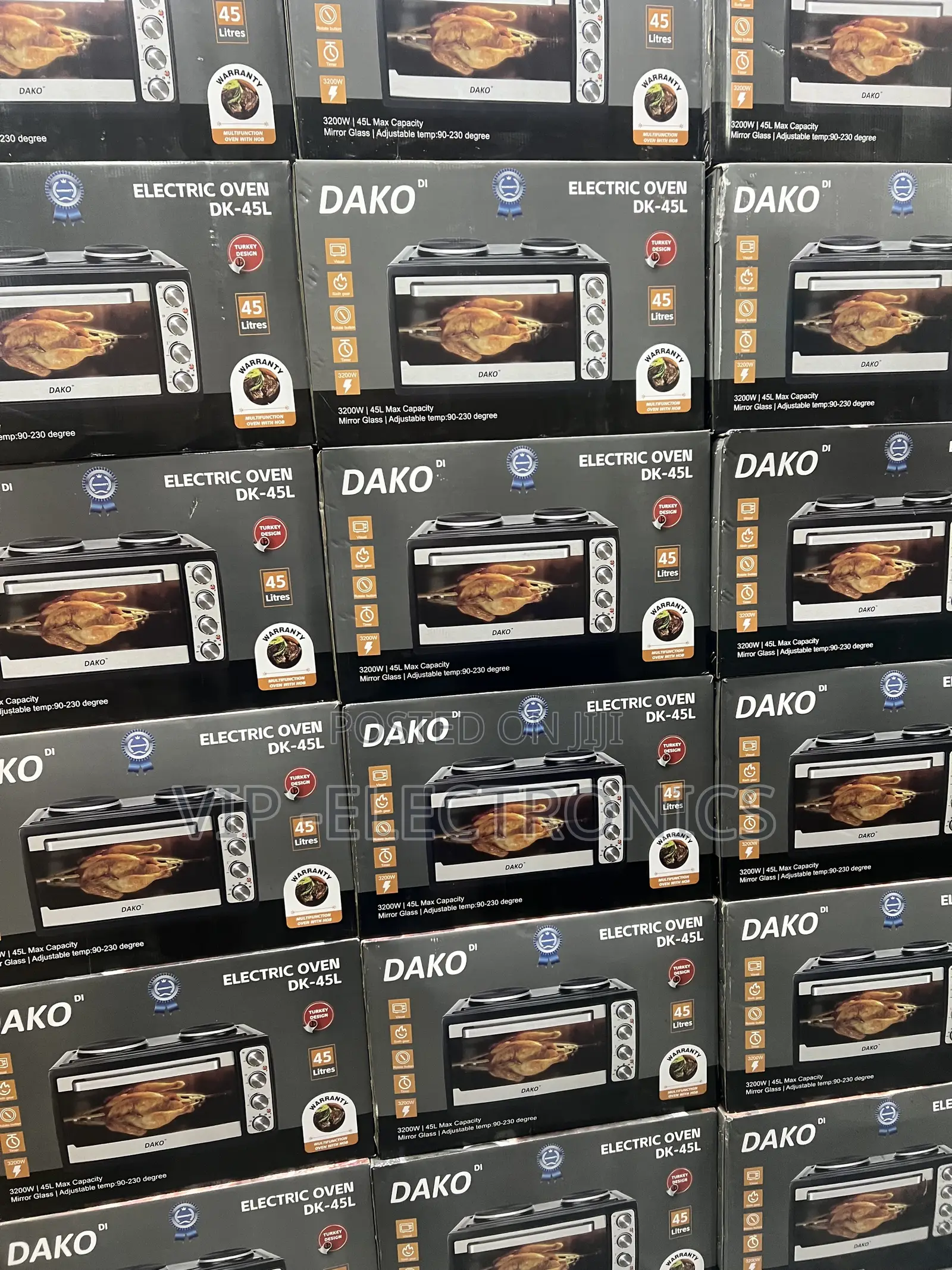 The DAKO 45L Electric Oven, Featuring a Spacious 45-Liter Capacity