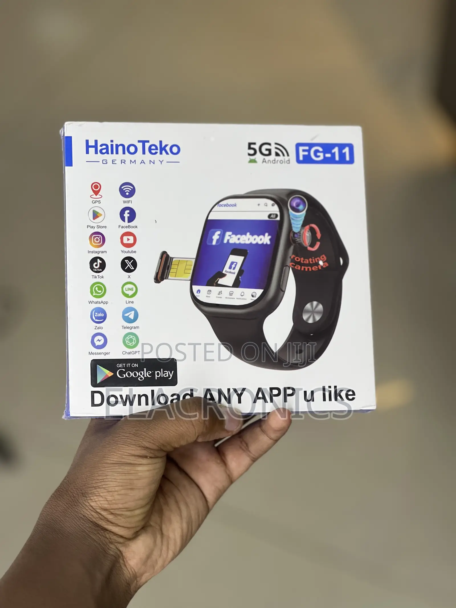 Haino Teko FG-11 5G Android Smart Watch (SIM + Rotating Camera)