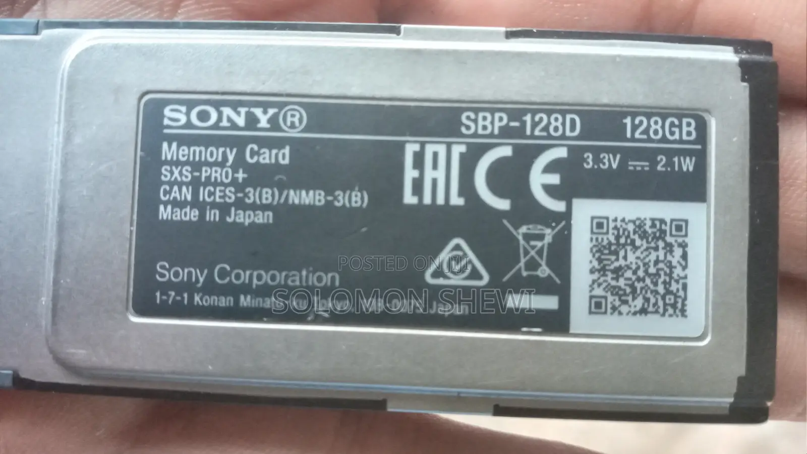Sony SxS PRO+ D Series (SBP-D) Camera Memory Card