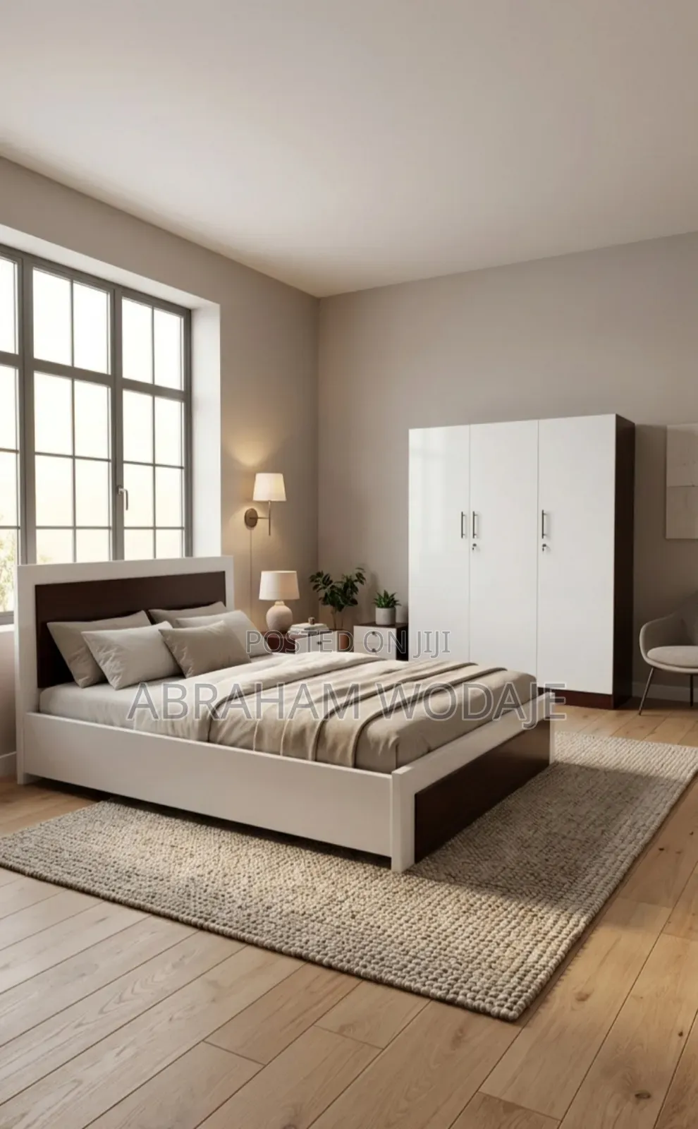 Oak Modern Bed