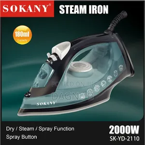 Sokany Iron Electric 2000W High Power Steamer Iron ሶካኒ ስቲም ካዉያ