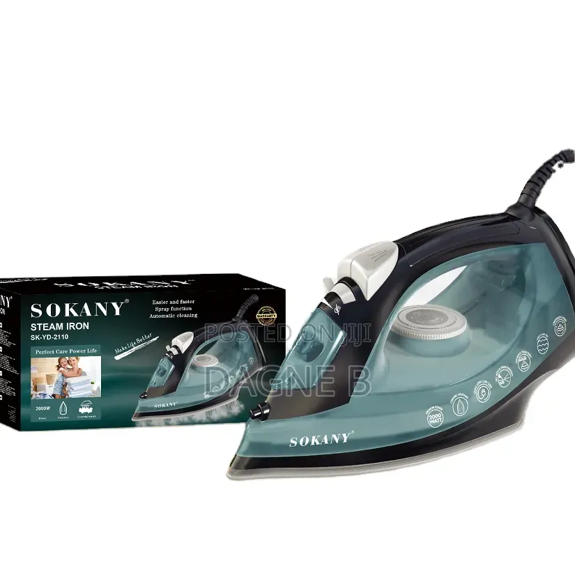 Sokany Iron Electric 2000W High Power Steamer Iron ሶካኒ ስቲም ካዉያ