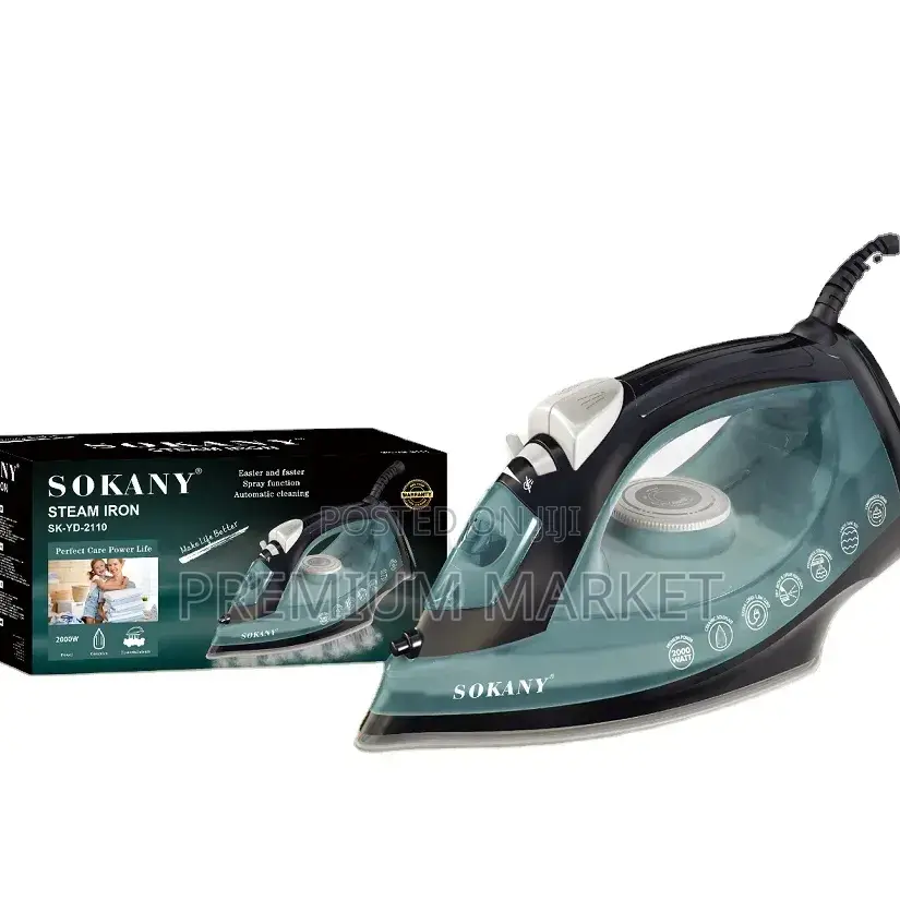 Sokany Iron Electric 2000W High Power Steamer Iron ሶካኒ ስቲም ካዉያ