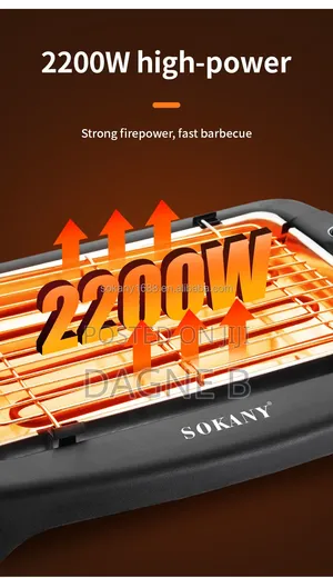Sokany Electric Grill Non-Stick Coating ሶካኒ ኤልክትሪክ ግሪል መጥበሻ