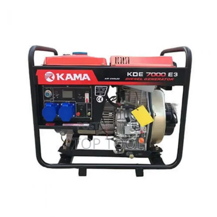 ,Kama KDE 7000E በአየር የሚቀዘቅዝ፣ ክፍት ፍሬም ያለው እና በኤሌክትሪክ ቁልፍ የሚነሳ ተንቀሳቃሽ