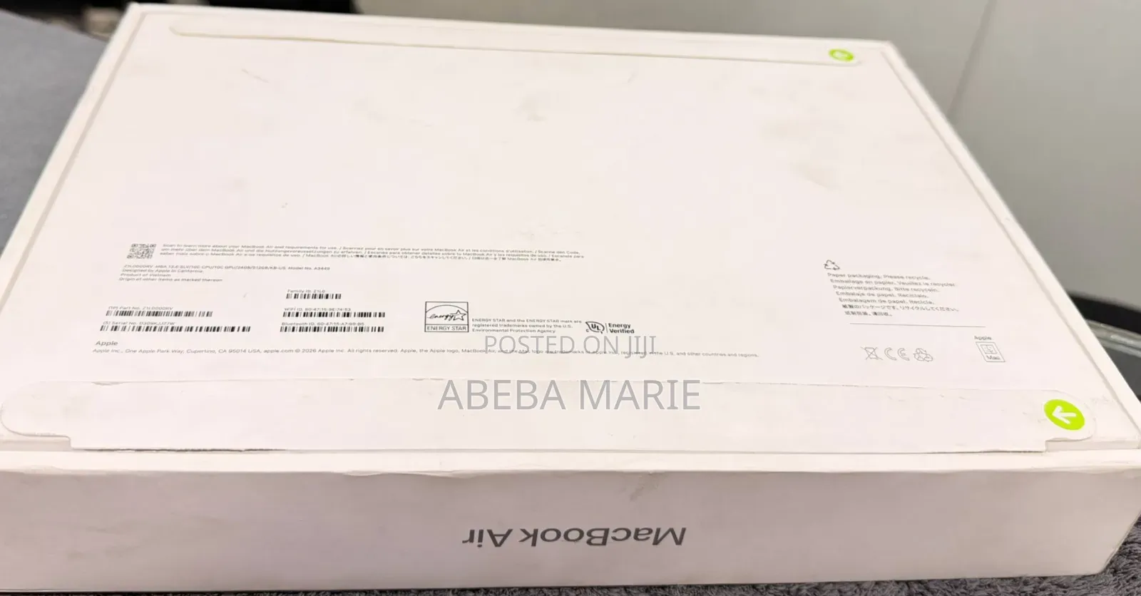 New Laptop Apple MacBook Air 2026 M5 24GB Apple M5 SSD 512GB