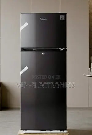 Midea Refrigerator 294 Featuring a Stylish Black Finish, Spacious