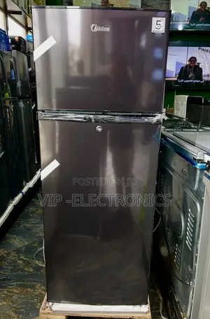 Midea Refrigerator 294 Featuring a Stylish Black Finish, Spacious
