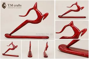 Jumping Deer – Handcrafted Wooden Sculpture