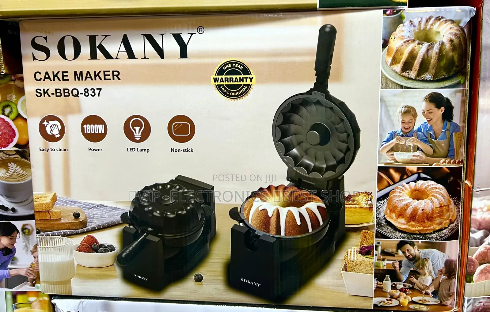 Sokany Cake Maker Designed With a 1000W Powerful Heating System