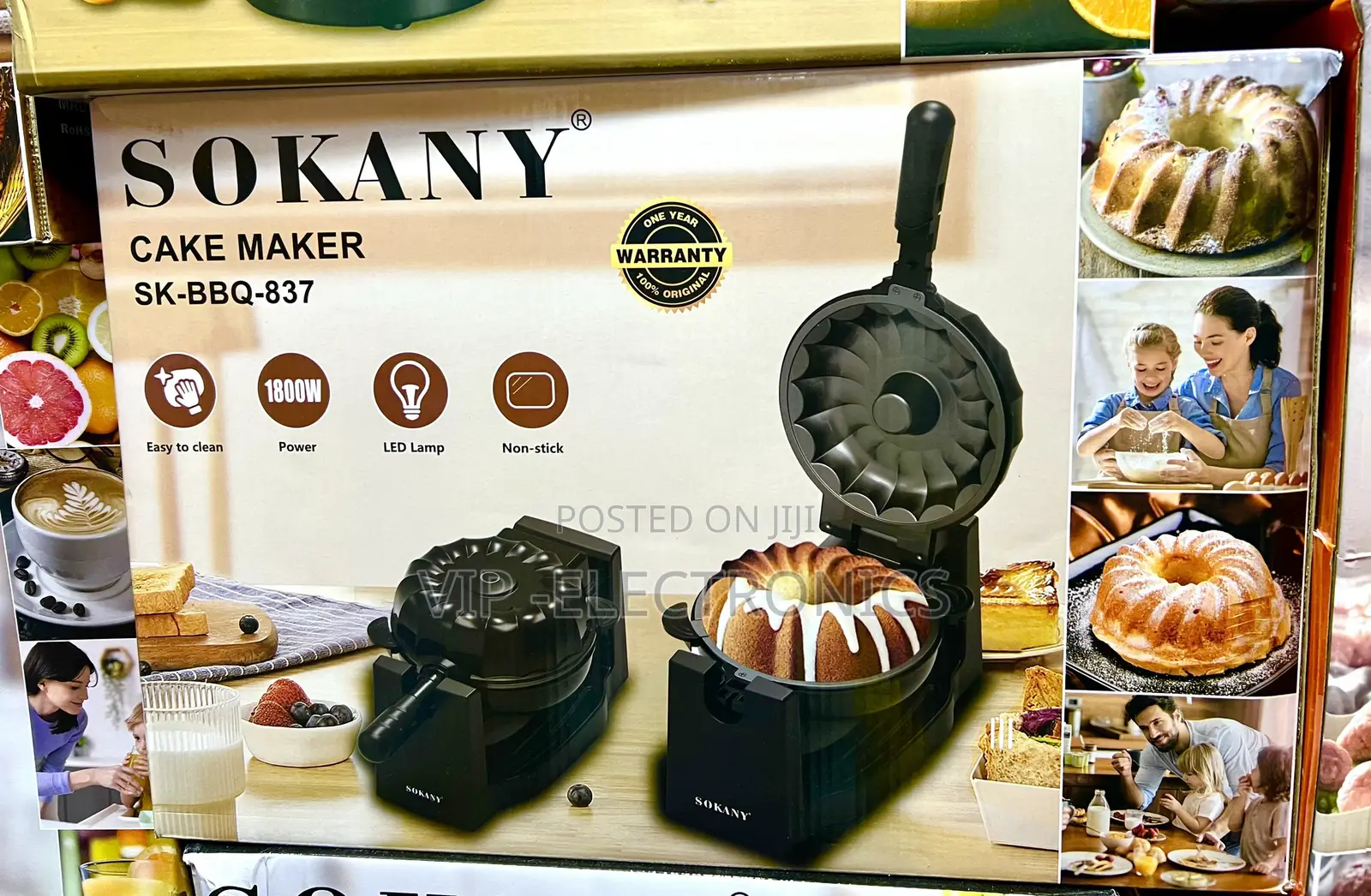 Sokany Cake Maker Designed With a 1000W Powerful Heating System